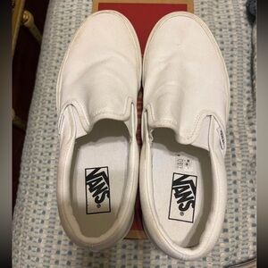 Size 9 womens white vans.  Excellent condition